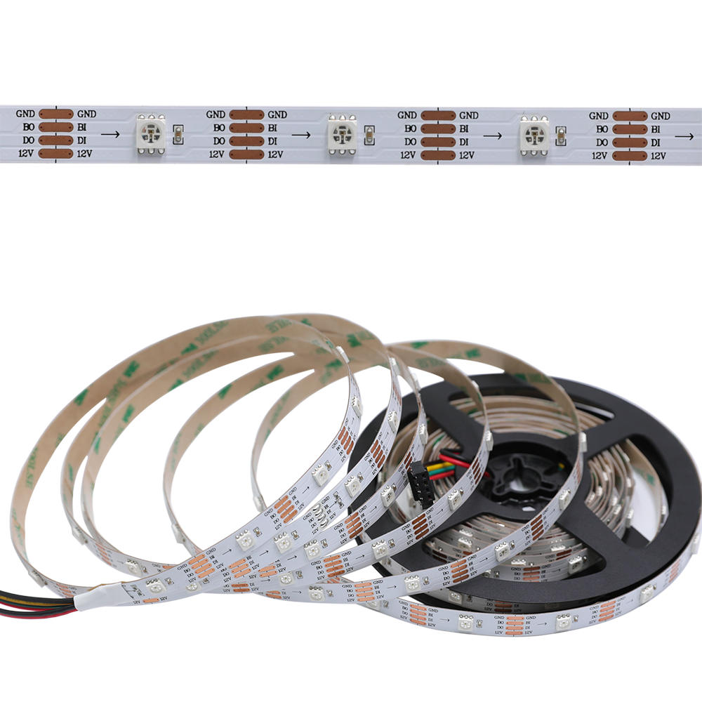 DC12V CS8812 5050SMD RGB, Breakpoint continue 150 LEDs Individually Addressable Digital Strip Lights, Waterproof Dream Color Programmable Flexible LED Ribbon Lights DC12V CS8812 5050SMD RGB, Breakpoint continue 150 LEDs Individually Addressable Digital Strip Lights, Waterproof Dream Color Programmable Flexible LED Ribbon Lights